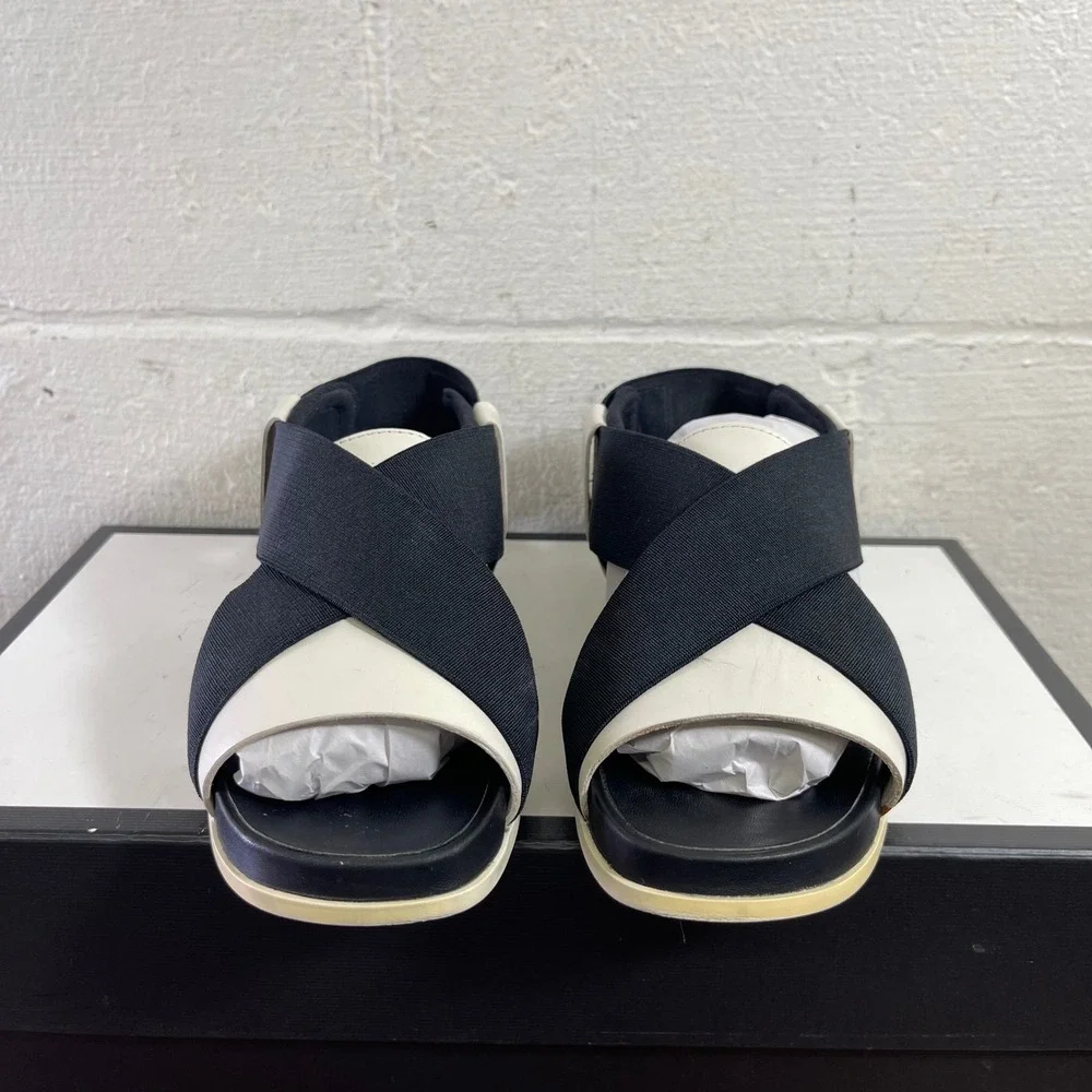 Camper‎ Atonik Sandal Black White Leather Criss Cross Women's Size 36 EU/6 US